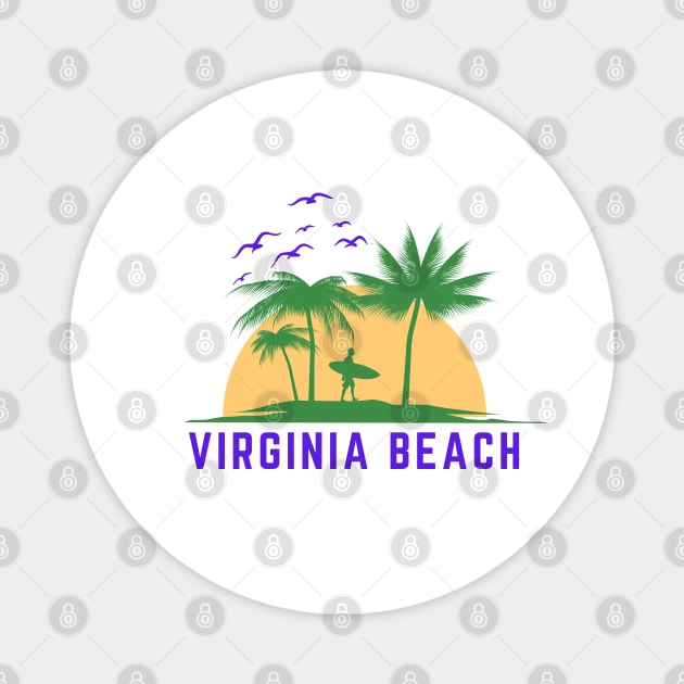 Virginia Beach Souvenirs Magnet by bougieFire